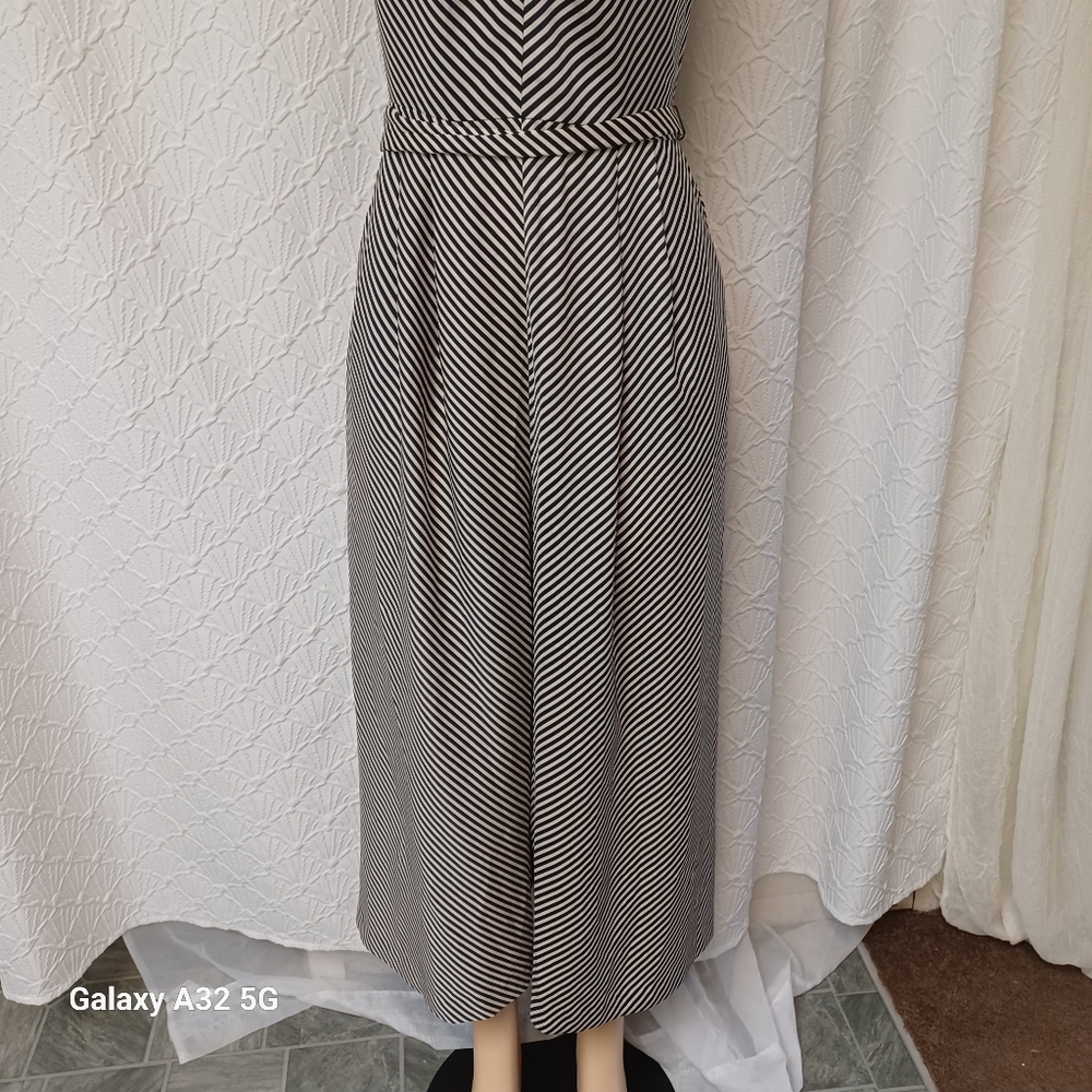 H&M Monochrome Striped Jumpsuit Women Size S - Picture 4 of 16